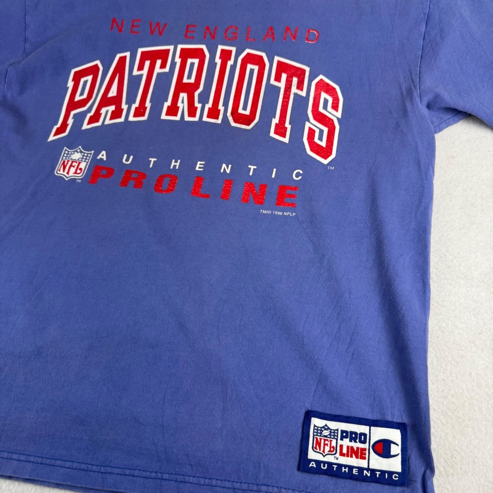 Vintage 1996 New England Patriots Champion Pro Line T-Shirt Blue XL Mens NFL - Picture 7 of 8